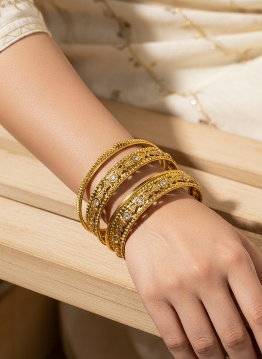 Golden Bangle Set