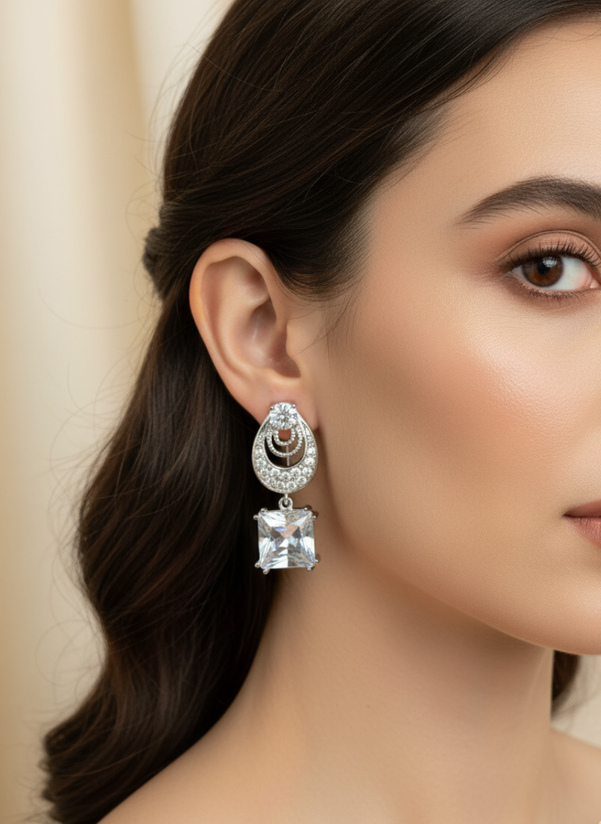 Modern Crystal Earrings
