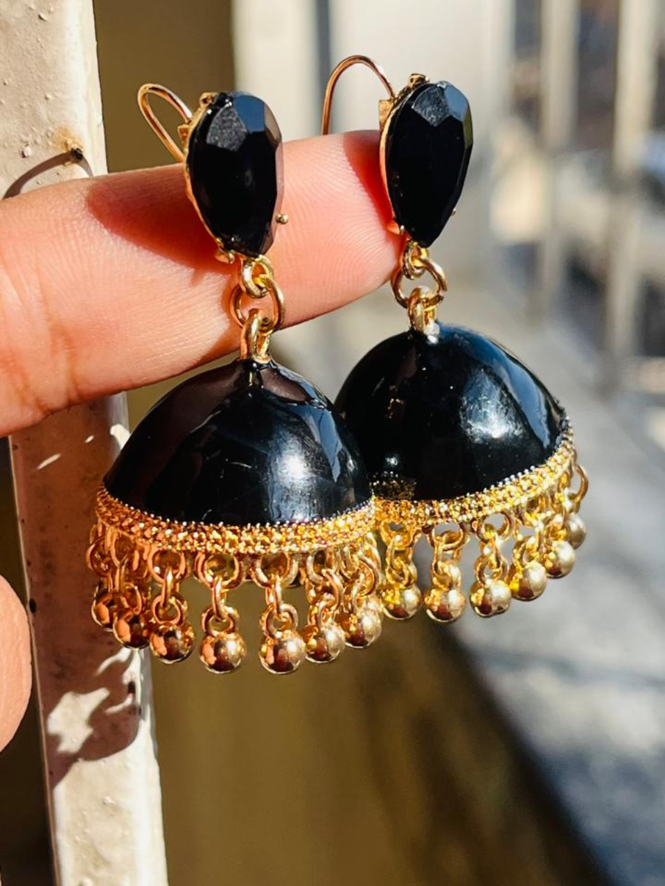 Modern Jhumka Earrings - Mahroosh Jewellery