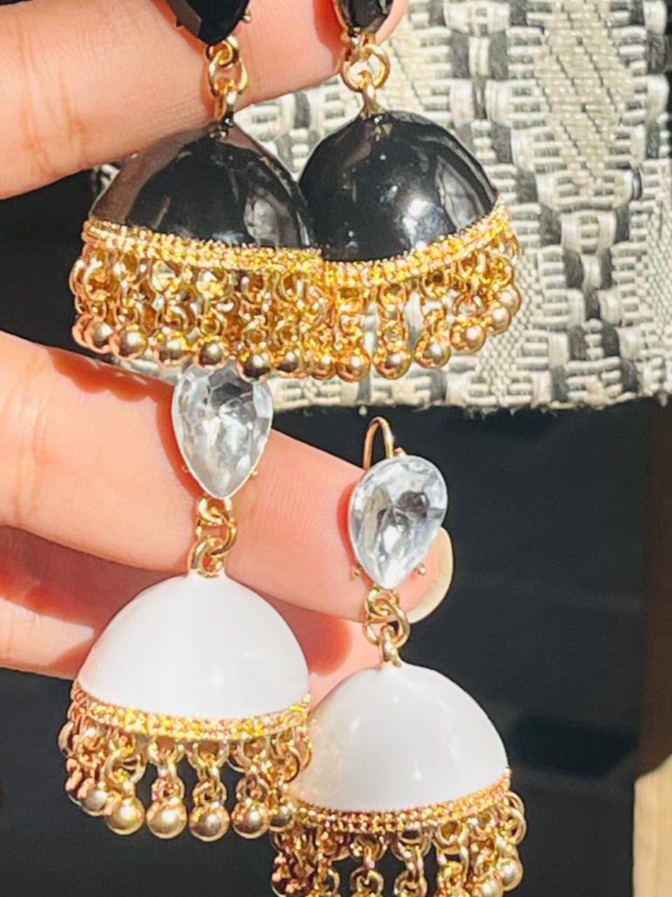 Modern Jhumka Earrings - Mahroosh Jewellery